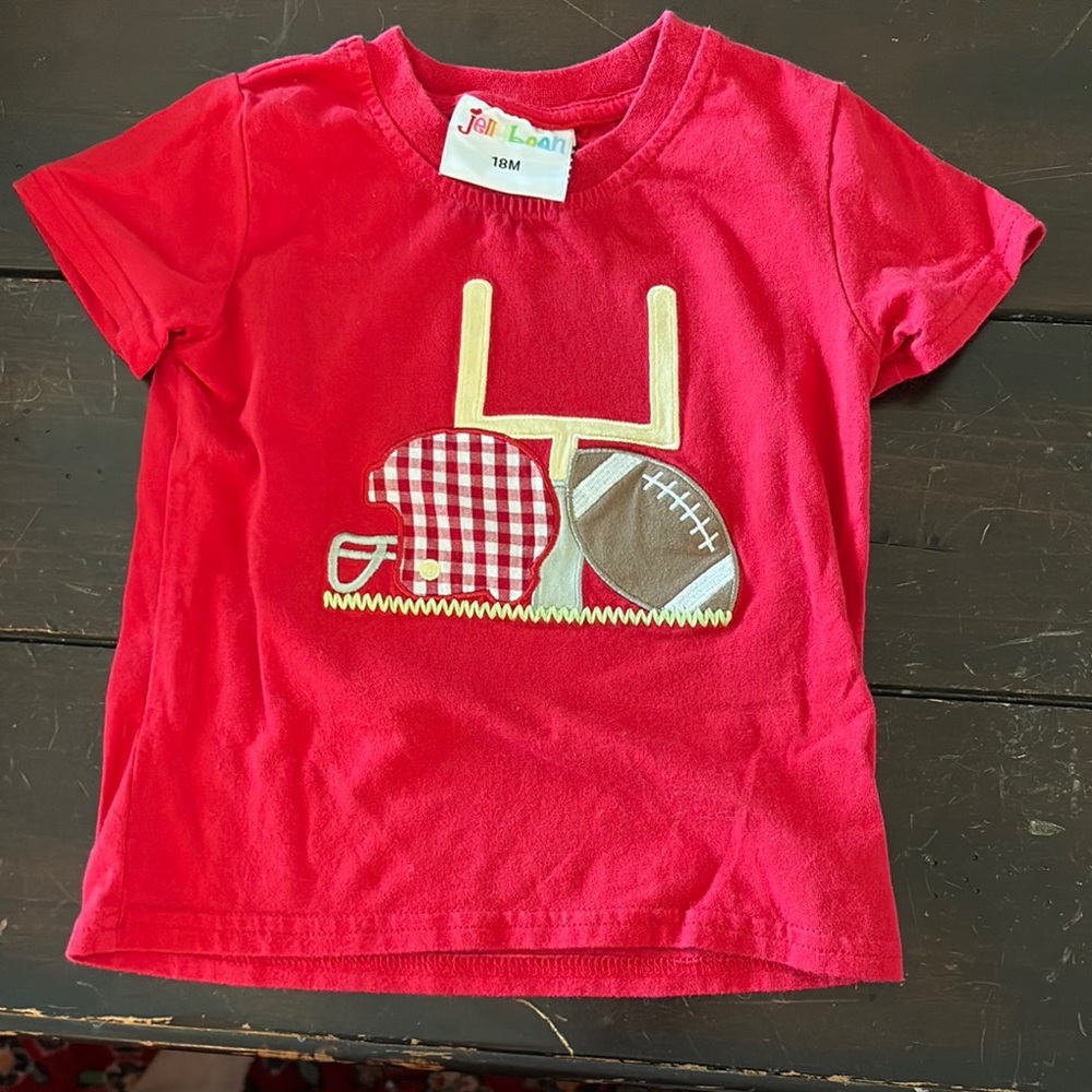 Red Football Graphic Kids T-Shirt